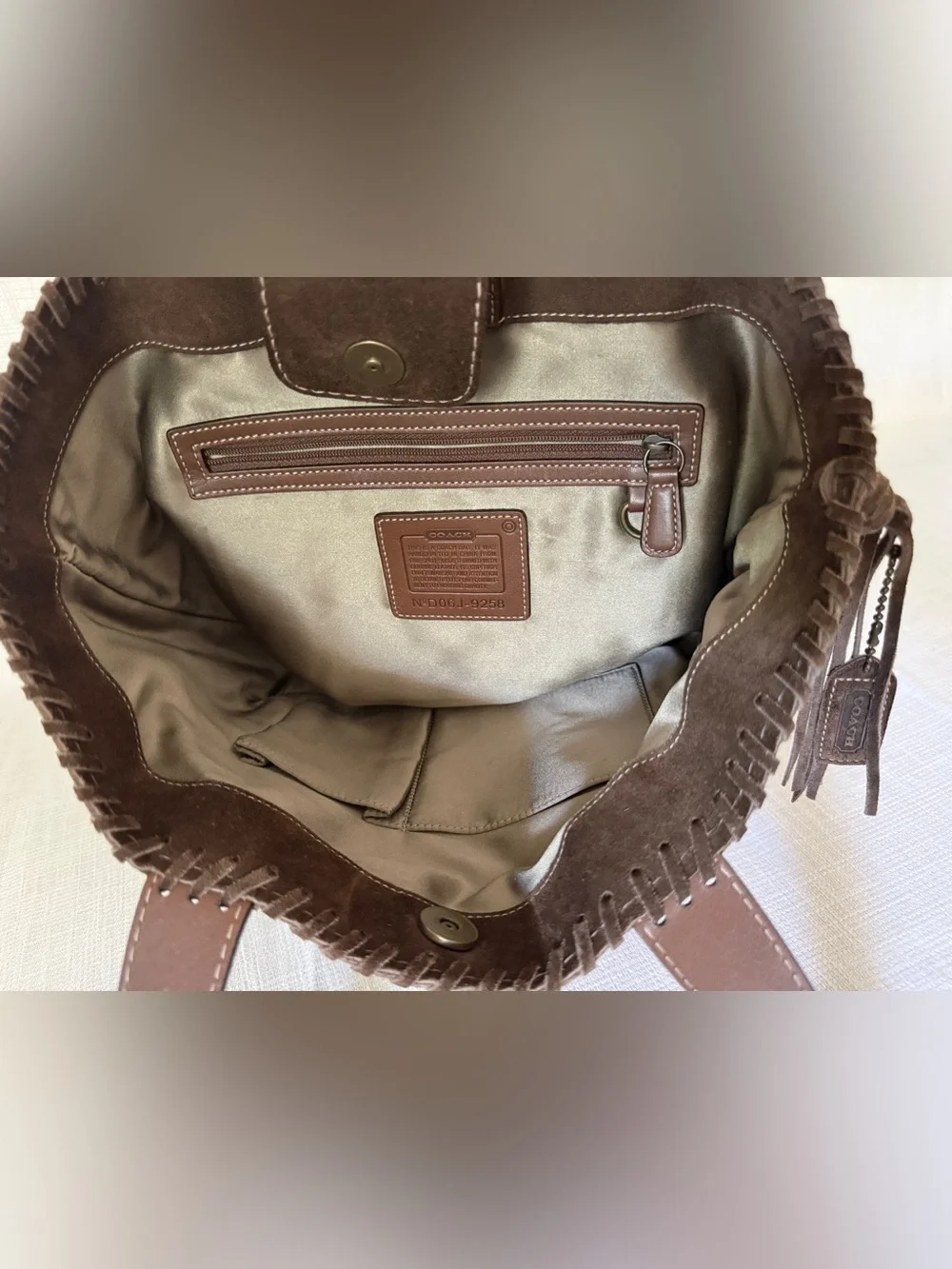 RARE 2006 Vintage Coach 'Poppies for Peace' Suede Shoulder Bag • Poppy Purse